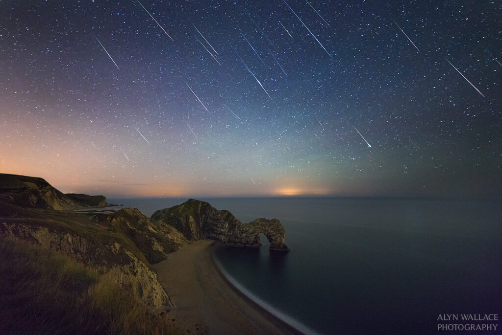 Time lapse meteor shower